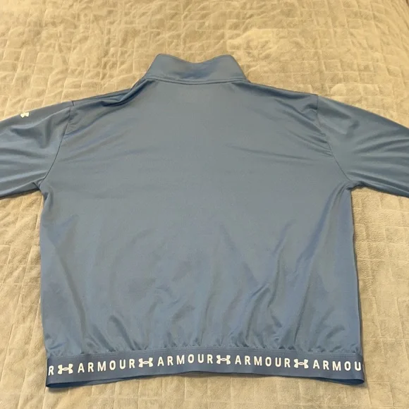 Under Armour Track Jacket, Running, Bomber Jacket, Polyester, Blue, Size M - Picture 3 of 8